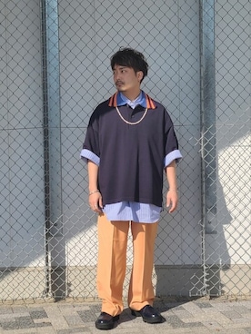 「MAISON SPECIAL（メゾンスペシャル）のアイテム（スラックス）」を使った、MAISON SPECIALさん（メンズ・168cm）の春コーディネート