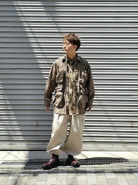 「MAISON SPECIAL（メゾンスペシャル）のアイテム（ブーツ）」を使った、MAISON SPECIALさん（メンズ・168cm）の春コーディネート