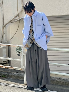 「MAISON SPECIAL（メゾンスペシャル）のアイテム（スラックス）」を使った、MAISON SPECIALさん（メンズ・173cm）の春コーディネート