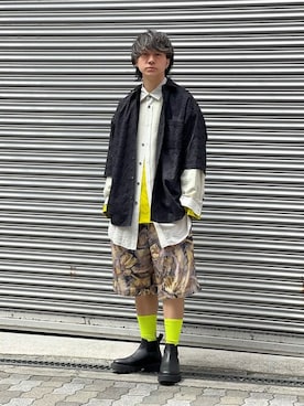「MAISON SPECIAL（メゾンスペシャル）のアイテム（ブーツ）」を使った、MAISON SPECIALさん（メンズ・180cm）の春コーディネート