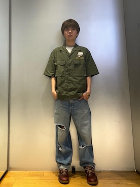 「HYSTERIC GLAMOUR（ヒステリックグラマー）のWOMAN ON SKULL PICK ネックレス（Necklace、シルバー系）」を使った、kiriyamakさん（メンズ・174cm）の夏コーディネート