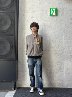 「HYSTERIC GLAMOUR（ヒステリックグラマー）の【26～28cm】サイドジップ ハイカットスニーカー（Sneakers、ブラック系）」を使った、kiriyamakさん（メンズ・174cm）の秋コーディネート