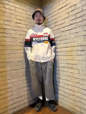 「ワイドパンツ 」｜山Dさん（メンズ・175cm）の冬コーディネート