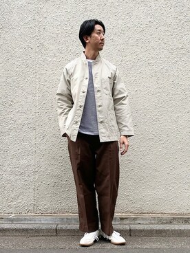 「SHIPS（シップス）のアイテム（ブルゾン）」を使った、大田さん（メンズ・176cm）の春コーディネート