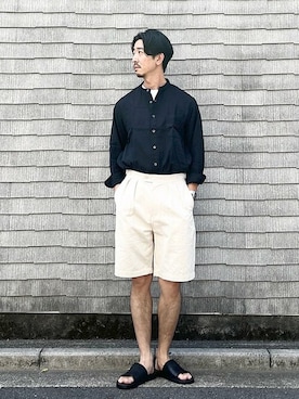 「KIFFE（キッフェ）のアイテム」を使った、大田さん（メンズ・176cm）の夏コーディネート