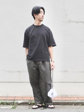 「SKY（スカイ）のアイテム」を使った、大田さん（メンズ・176cm）の夏コーディネート