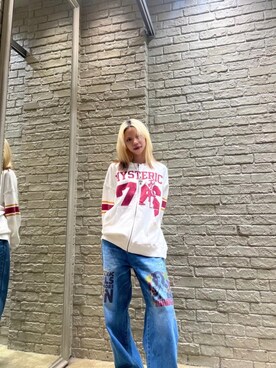 「ワイドパンツ 」｜「アイテム（その他アウター）」を使った、ふみさん（レディース・162cm）の冬コーディネート
