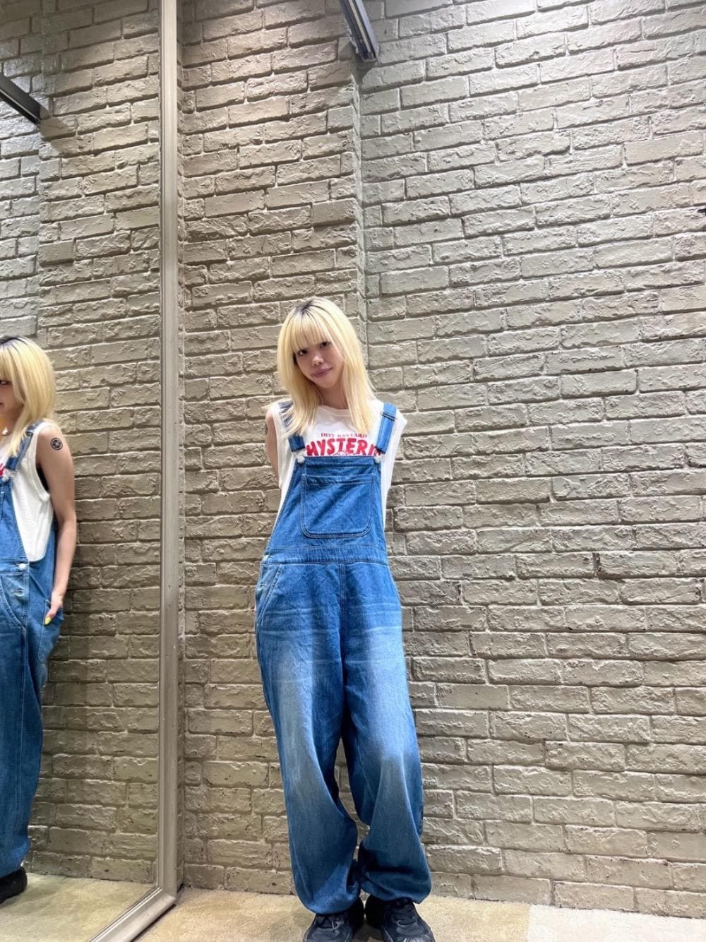 HYSTERIC GLAMOURのタンクトップを使った「オーバーオール」の人気