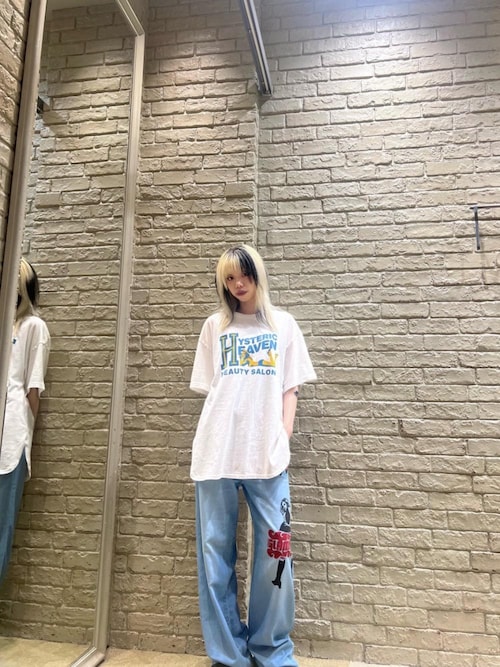 【ヒステリックグラマー】VIXEN GIRL ワイド デニムパンツ VIXEN GIRL ワイドパンツ（デニムパンツ）｜HYSTERIC GLAMOUR