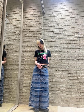 HYSTERIC GLAMOURのスカートを使った人気ファッション