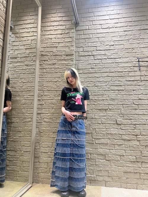 HYSTERIC GLAMOUR スカート HYSTERIC GIRLS スリットデニムロングスカート|HYSTERIC GLAMOUR