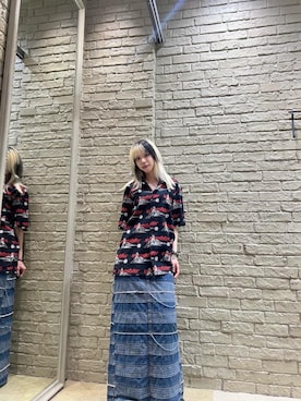 「シャツ 」｜ふみさん（レディース・162cm）の夏コーディネート