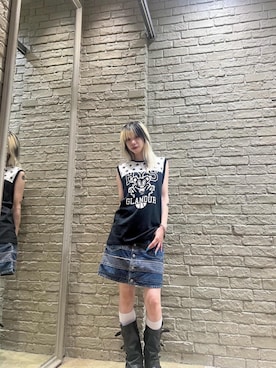 「HYSTERIC GLAMOUR（ヒステリックグラマー）のアイテム」を使った、ふみさん（レディース・162cm）の夏コーディネート