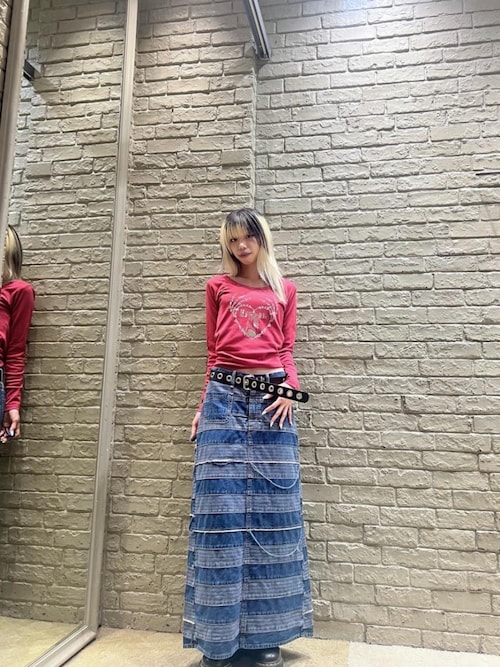 HYSTERIC GLAMOUR ロングスカート HYSTERIC GIRLS スリットデニムロングスカート|HYSTERIC GLAMOUR