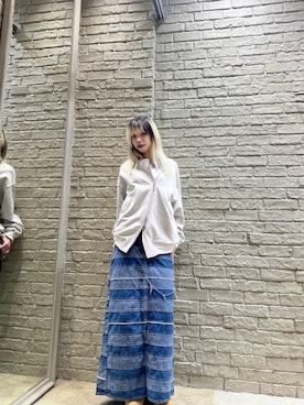 「バックプリント」｜「アイテム（ジャケット/アウター）」を使った、ふみさん（レディース・162cm）の秋コーディネート