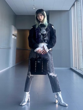 「HYSTERIC GLAMOUR（ヒステリックグラマー）のアイテム」を使った、ふみさん（レディース・162cm）の秋コーディネート