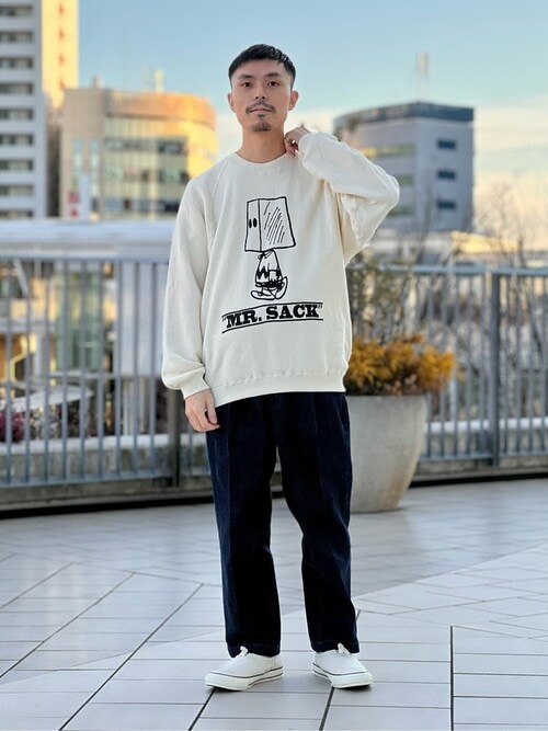 PEANUTS×SPORTS WEAR】別注 オーバーサイズ プリントスウェット
