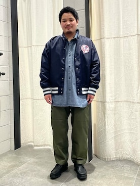 「JOURNAL STANDARD relume（ジャーナルスタンダード　レリューム）のアイテム（スタジャン）」を使った、JOURNAL STANDARD relumeさん（メンズ・170cm）の春コーディネート