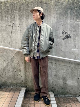 「JOURNAL STANDARD relume（ジャーナルスタンダード　レリューム）のアイテム（MA-1）」を使った、JOURNAL STANDARD relumeさん（メンズ・170cm）の秋コーディネート