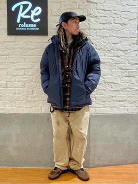 「WOOLRICH（ウールリッチ）のアイテム」を使った、JOURNAL STANDARD relumeさん（メンズ・170cm）の秋コーディネート