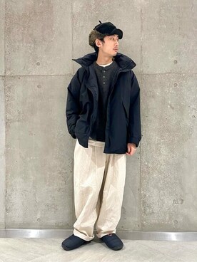 「+phenix（プラスフェニックス）のアイテム（ダウンジャケット/コート）」を使った、JOURNAL STANDARD relumeさん（メンズ・170cm）の冬コーディネート