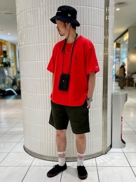 「JOURNAL STANDARD relume（ジャーナルスタンダード　レリューム）のアイテム（アクセサリー）」を使った、JOURNAL STANDARD relumeさん（メンズ・178cm）の夏コーディネート