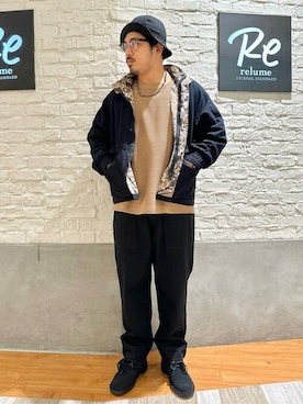 「LACOSTE」｜「アイテム（その他アウター）」を使った、JOURNAL STANDARD relumeさん（メンズ・173cm）の秋コーディネート