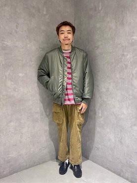 「JOURNAL STANDARD relume（ジャーナルスタンダード　レリューム）のアイテム（MA-1）」を使った、JOURNAL STANDARD relumeさん（メンズ・170cm）の秋コーディネート