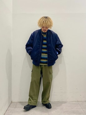 「JOURNAL STANDARD relume（ジャーナルスタンダード　レリューム）のアイテム（MA-1）」を使った、JOURNAL STANDARD relumeさん（メンズ・170cm）の秋コーディネート