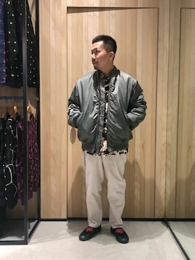 「JOURNAL STANDARD relume（ジャーナルスタンダード　レリューム）のアイテム（MA-1）」を使った、JOURNAL STANDARD relumeさん（メンズ・163cm）の秋コーディネート