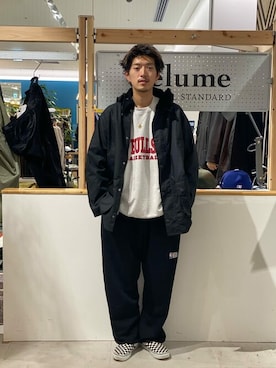 「コラボ」｜「アイテム（その他アウター）」を使った、JOURNAL STANDARD relumeさん（メンズ・173cm）の秋コーディネート