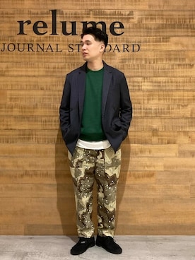 「JOURNAL STANDARD relume（ジャーナルスタンダード　レリューム）のアイテム（テーラードジャケット）」を使った、JOURNAL STANDARD relumeさん（メンズ・173cm）の秋コーディネート