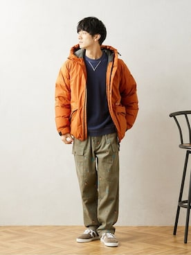 「JOURNAL STANDARD relume（ジャーナルスタンダード　レリューム）のアイテム（ダウンジャケット/コート）」を使った、JOURNAL STANDARD relumeさん（メンズ・176cm）の秋コーディネート