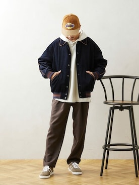 「SKOOKUM（スクーカム）のアイテム」を使った、JOURNAL STANDARD relumeさん（メンズ・174cm）の秋コーディネート