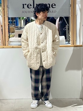 「キルトジャケット」｜「アイテム（その他アウター）」を使った、JOURNAL STANDARD relumeさん（メンズ・160cm）の秋コーディネート