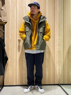 「+phenix（プラスフェニックス）のアイテム（ジャケット/アウター）」を使った、JOURNAL STANDARD relumeさん（メンズ・170cm）の冬コーディネート