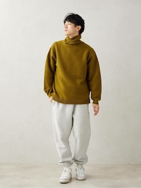 「Champion（チャンピオン）のアイテム（スウェットパンツ）」を使った、JOURNAL STANDARD relumeさん（メンズ・176cm）の冬コーディネート