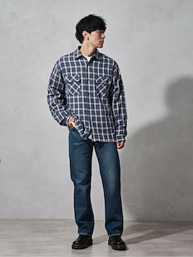 「BIG MIKE（ビッグマイク）のアイテム」を使った、JOURNAL STANDARD relumeさん（メンズ・176cm）の冬コーディネート