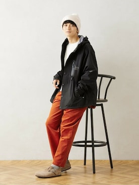 「JOURNAL STANDARD relume（ジャーナルスタンダード　レリューム）のアイテム（その他シューズ）」を使った、JOURNAL STANDARD relumeさん（メンズ・176cm）の冬コーディネート