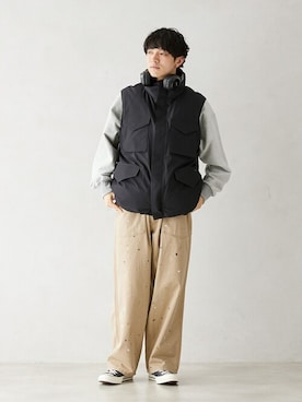 「+phenix（プラスフェニックス）のアイテム（ジャケット/アウター）」を使った、JOURNAL STANDARD relumeさん（メンズ・176cm）の冬コーディネート