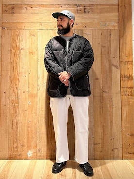 「JOURNAL STANDARD relume（ジャーナルスタンダード　レリューム）のアイテム（ミリタリージャケット）」を使った、JOURNAL STANDARD relumeさん（メンズ・170cm）の冬コーディネート