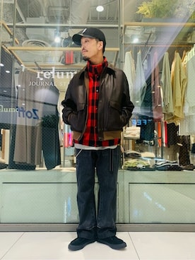 「SKOOKUM（スクーカム）のアイテム」を使った、JOURNAL STANDARD relumeさん（メンズ・168cm）の冬コーディネート