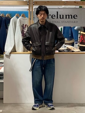 「SKOOKUM（スクーカム）のアイテム」を使った、JOURNAL STANDARD relumeさん（メンズ・173cm）の冬コーディネート