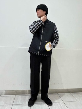 「Dickies（ディッキーズ）のアイテム（その他アウター）」を使った、JOURNAL STANDARD relumeさん（メンズ・180cm）の冬コーディネート