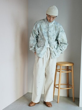 「ホワイトデニム」｜「アイテム（その他アウター）」を使った、JOURNAL STANDARD relumeさん（メンズ・176cm）の冬コーディネート