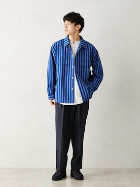 「ARMY TWILL（アーミーツイル）のアイテム（トップス）」を使った、JOURNAL STANDARD relumeさん（メンズ・176cm）の冬コーディネート