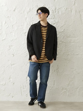 「JOURNAL STANDARD relume（ジャーナルスタンダード　レリューム）のアイテム（テーラードジャケット）」を使った、JOURNAL STANDARD relumeさん（メンズ・179cm）の冬コーディネート