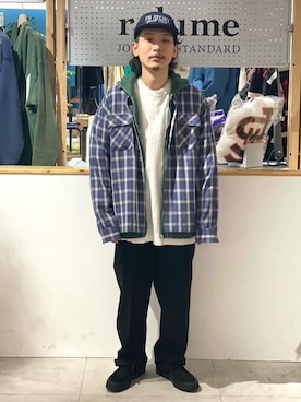 「BIG MIKE（ビッグマイク）のアイテム」を使った、JOURNAL STANDARD relumeさん（メンズ・160cm）の冬コーディネート