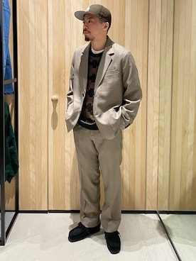 「JOURNAL STANDARD relume（ジャーナルスタンダード　レリューム）のアイテム（テーラードジャケット）」を使った、JOURNAL STANDARD relumeさん（メンズ・170cm）の冬コーディネート