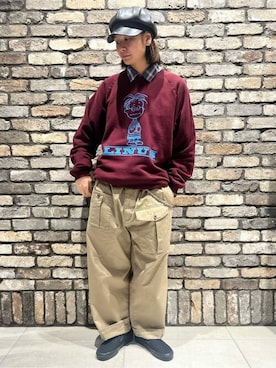 「BIG MIKE（ビッグマイク）のアイテム」を使った、JOURNAL STANDARD relumeさん（メンズ・169cm）の春コーディネート